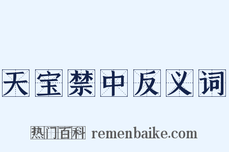 天宝禁中反义词是什么意思的图片